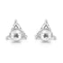 Zarkan Single Zircon Pyramid Silver Studs