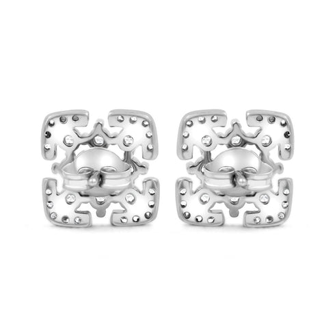Zarkan Winner Dice Style Silver Studs