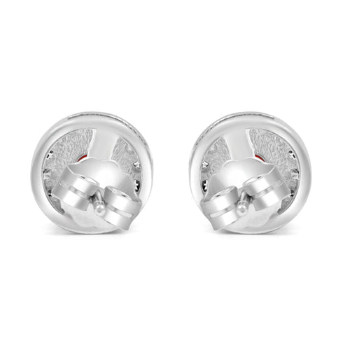 Zarkan Red Delight Dot Silver Jewelry Set