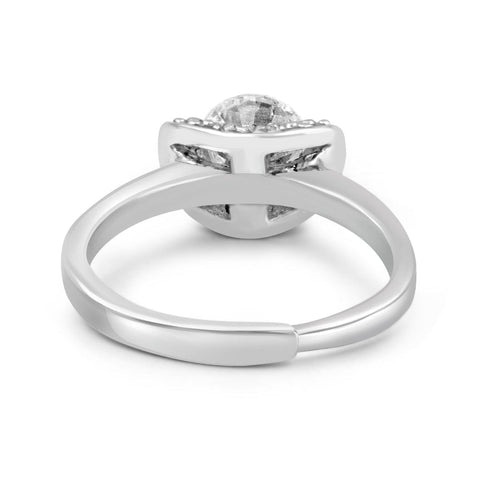 Zarkan Stand Out Silver Solitaire Ring