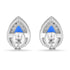 Zarkan Water Drop Blue Silver Jewelry Set