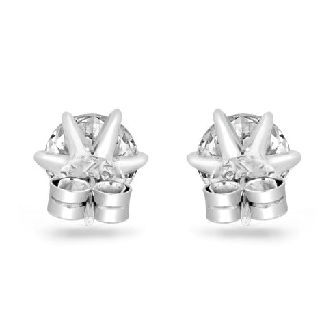 Zarkan Single Stone 925 Silver Earrings