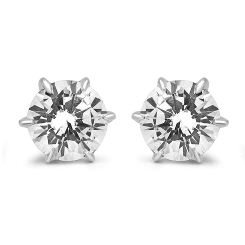Zarkan Single Stone 925 Silver Earrings