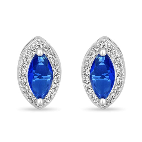 Zarkan Eye of The Queen Blue Silver Jewelry Set