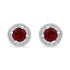 Zarkan Red Delight Dot Silver Jewelry Set