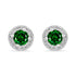 Zarkan Green Delight Dot Silver Jewelry Set