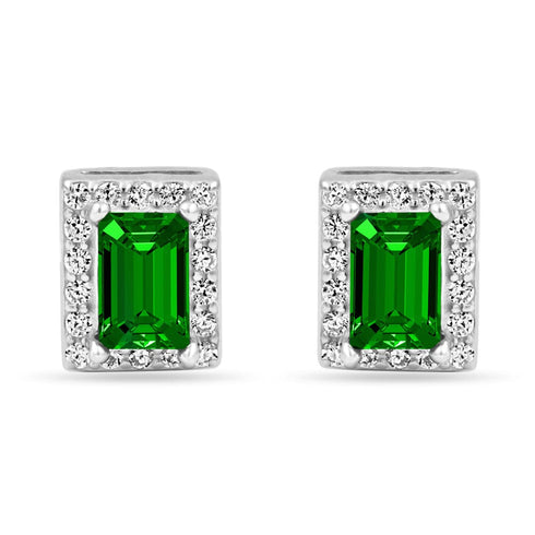 Zarkan Green Treasure Box Silver Jewelry Set