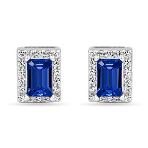 Zarkan Blue Treasure Box Silver Jewelry Set