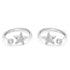 Zarkan Shooting Star Silver Toe Rings
