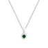 Zarkan Green Delight Dot Silver Jewelry Set