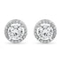 Zarkan Elegant Halo Silver Studs