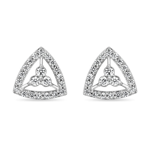 Zarkan Triangular Arc Micro Studs