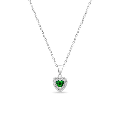 Zarkan The Lover's Gift Green Silver Jewelry Set