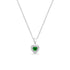 Zarkan The Lover's Gift Green Silver Jewelry Set