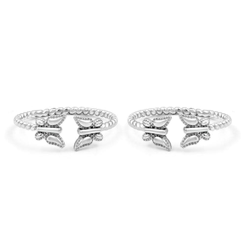 Zarkan Pair Perfection Silver Toe Rings