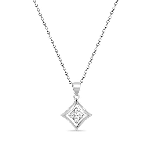 Zarkan Queen Of Diamonds Silver Jewelry Set
