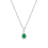 Zarkan Water Drop Green Silver Jewelry Set