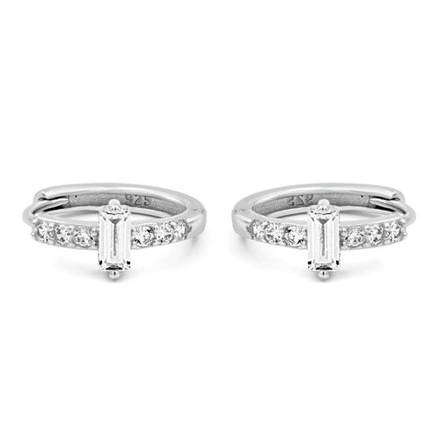 Zarkan Classic Zircon Hoop Earrings