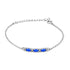 Zarkan Bold Blue Linear Silver Bracelet