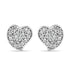 Zarkan Pan Leaf Zircon Silver Studs