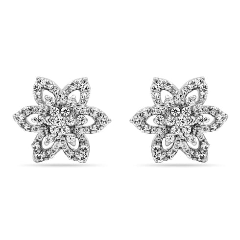 Zarkan Fire Flora 925 Silver Earrings