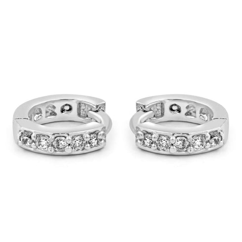 Zarkan Micro Hoop Silver Earrings