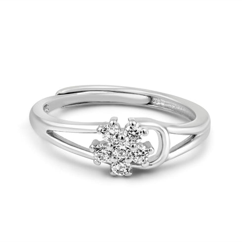 Zarkan Zircon Flower 925 Silver Ring