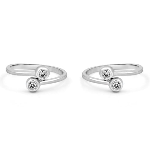 Zarkan Victorious Vision Silver Toe Rings