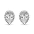 Zarkan Tear Drop Silver Studs