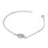 Zarkan Leaf Cut Linear Silver Bracelet