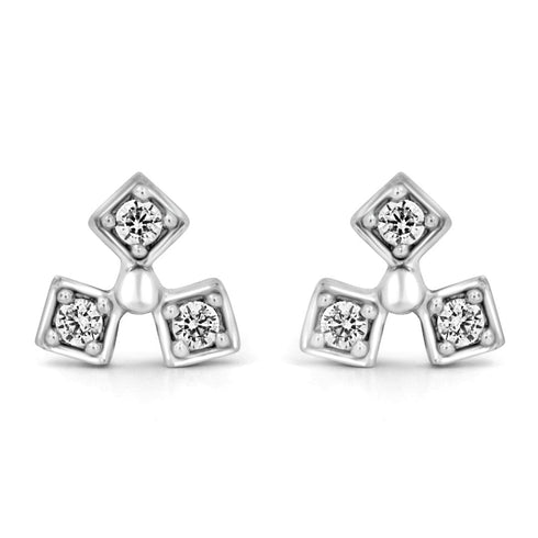 Zarkan Trio Trip Silver Studs