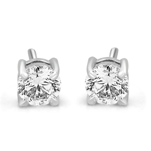 Zarkan Single Zircon Silver Studs