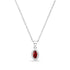 Zarkan Eye of The Queen Red Silver Jewelry Set