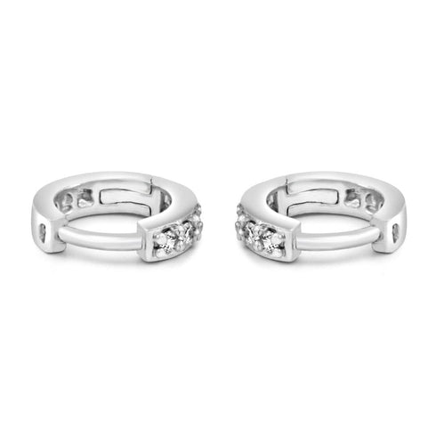 Zarkan Micro Hoop Silver Earrings