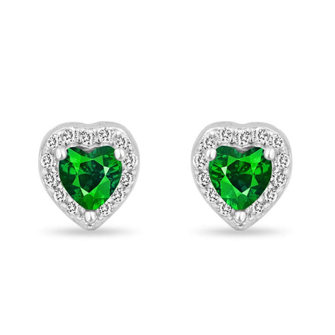 Zarkan The Lover's Gift Green Silver Jewelry Set