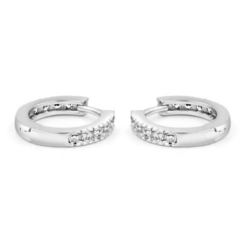 Zarkan Twinkling Hoop Silver Earrings