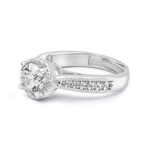 Zarkan Princess Silver Solitaire Ring