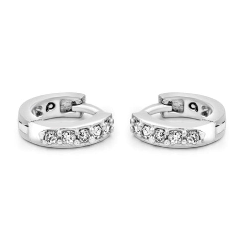 Zarkan Micro Hoop Silver Earrings