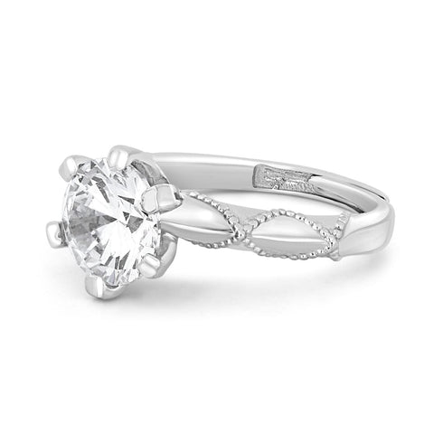 Zarkan Solitary Royal Love 925 Sterling Silver Ring