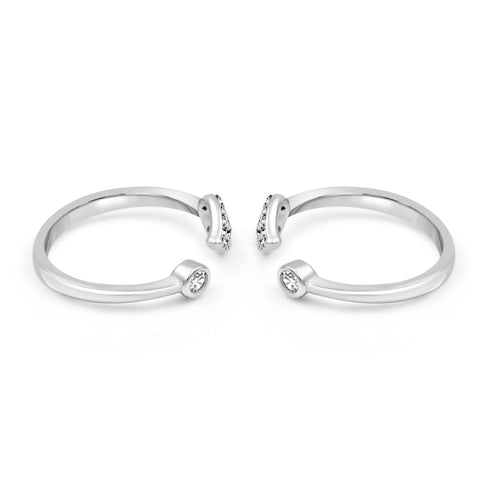 Zarkan The Leaf Life Silver Toe Rings