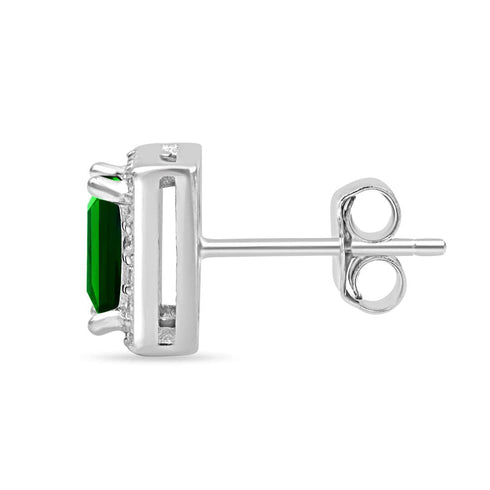 Zarkan Green Treasure Box Silver Jewelry Set