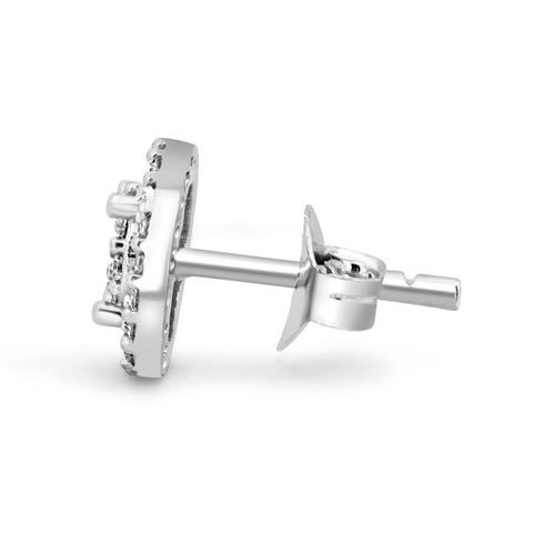 Zarkan Cute Zircon Wheel Silver Studs