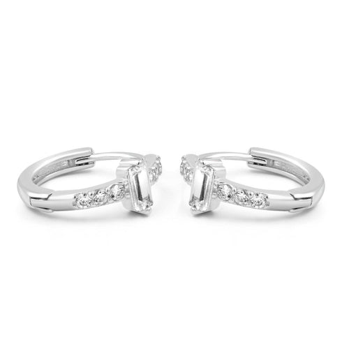 Zarkan Classic Zircon Hoop Earrings