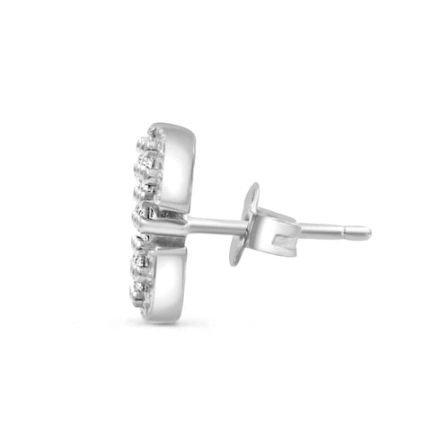 Zarkan Winner Dice Style Silver Studs