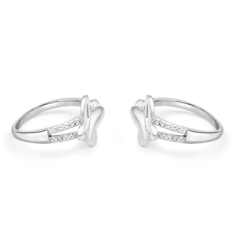 Zarkan The Belle Butterfly Silver Toe Rings