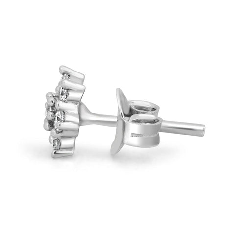 Zarkan Cute Flower Silver Studs