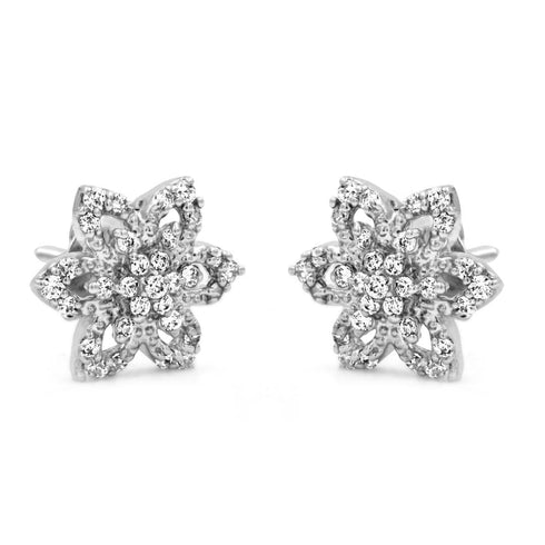Zarkan Fire Flora 925 Silver Earrings