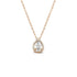 Zarkan Rose Gold Water Drop Shine Jewlery Set