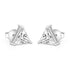 Zarkan Single Zircon Pyramid Silver Studs