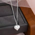 925 Silver Cute Punch Heart Necklace With Chain